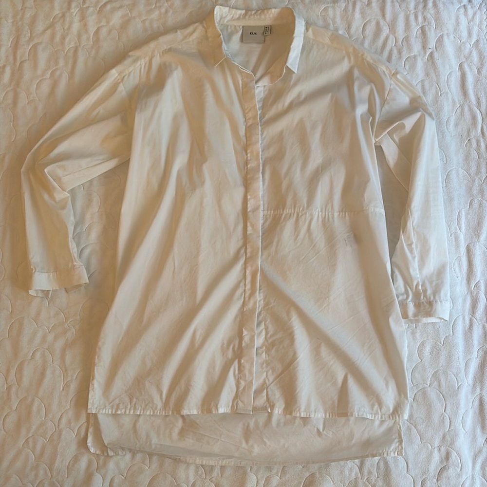 ELK white cotton shirt / beach coverup